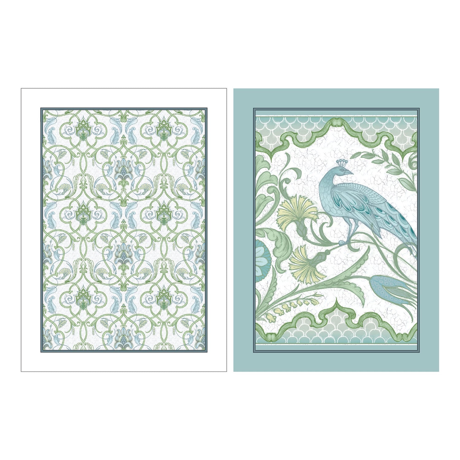 Laurence Llewelyn-Bowen Palm Court Green Paisley Tea Towel 2 Pack - Palm Court Cotton Tea Towel 2 Pack In Green 2