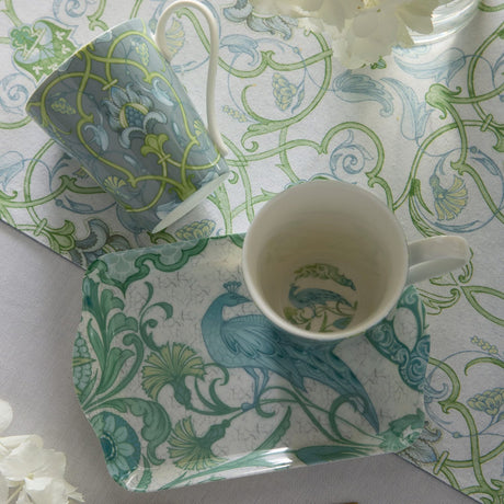 Laurence Llewelyn-Bowen Palm Court Green Paisley Mug and Tray Set