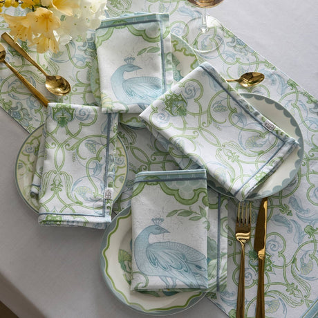 Laurence Llewelyn-Bowen Palm Court Green Paisley Napkin 4 Pack