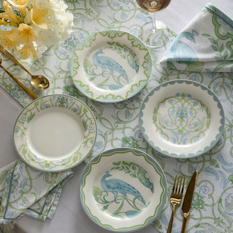 Laurence Llewelyn-Bowen Palm Court Green Paisley Napkin 4 Pack - Palm Court Napkins 4 Pack In Green 2