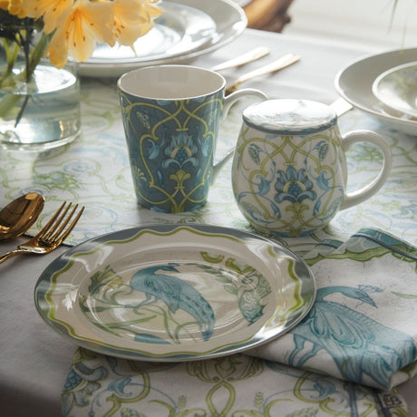 Laurence Llewelyn-Bowen Palm Court Green Paisley Porcelain Side Plate 4 Pack - Palm Court Porcelain Side Plates 4 Pack In Multicolour 2