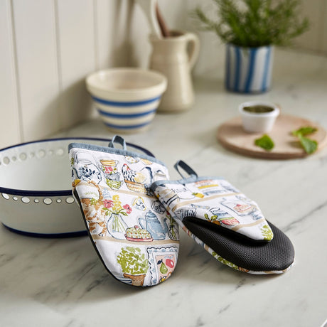 Ulster Weavers Pantry Cats Cotton Microwave Mitts Pair - Pantry Cats Microwave Mitts Pair In Multicolour 2