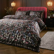 Papillon Butterfly Print Cotton Duvet Cover Set - Charcoal