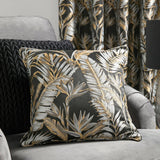 Laurence Llewelyn-Bowen Paradise Palm Tropical Cushion Cover 43cm x 43cm - Black