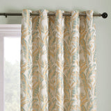 Laurence Llewelyn-Bowen Paradise Palm Eyelet Curtains - Duck Egg Thermal Light Filtering - Paradise Palm Eyelet Curtains In Duck Egg 2