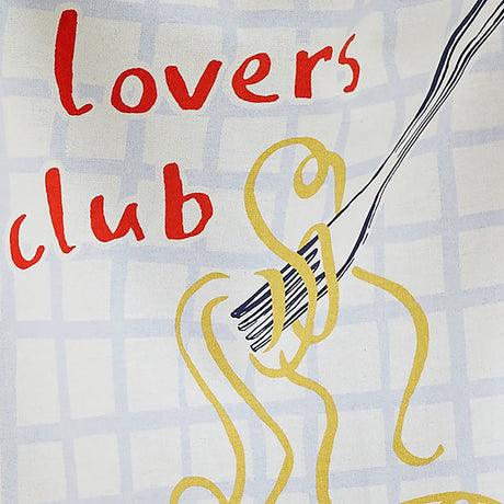 Pasta Lovers Club 100% Cotton Tea Towel Yellow - Pasta Lovers Club Cotton Tea Towel In Yellow 4