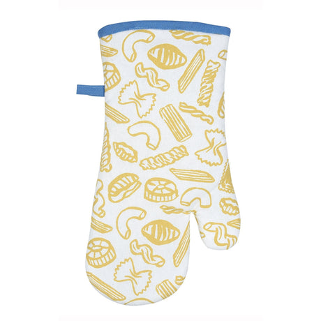 Ulster Weavers Pasta Lovers Club 100% Cotton Kitchen Accessories - Pasta Lovers Club Gauntlet Oven Glove In Yellow 1