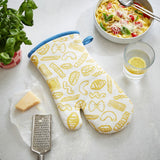 Ulster Weavers Pasta Lovers Club 100% Cotton Kitchen Accessories - Pasta Lovers Club Gauntlet Oven Glove In Yellow 2
