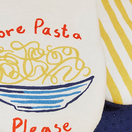 Ulster Weavers Pasta Lovers Club 100% Cotton Kitchen Accessories - Pasta Lovers Club Microwave Mitts Pair In Yellow 4