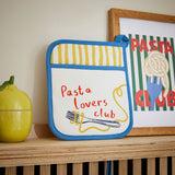 Ulster Weavers Pasta Lovers Club 100% Cotton Kitchen Accessories - Pasta Lovers Club Pot Mitt In Yellow 2