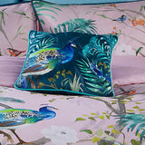 Peacock Jungle Velvet Filled Cushion - Peacock Jungle Cushion In Teal 43 X 43Cm 2