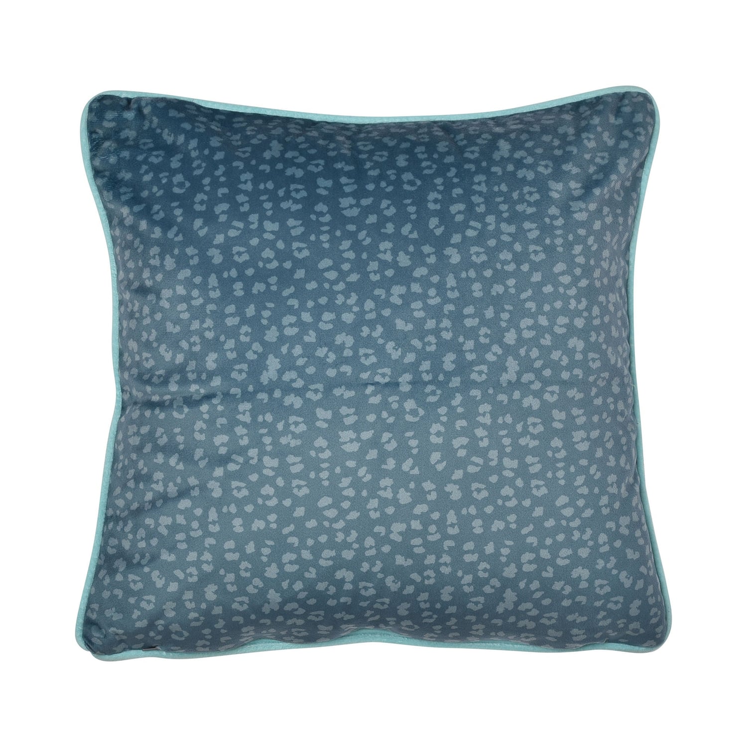 Peacock Jungle Velvet Filled Cushion - Peacock Jungle Cushion In Teal 43 X 43Cm 4