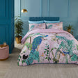 Peacock Jungle Polycotton Duvet Cover Set - Pink
