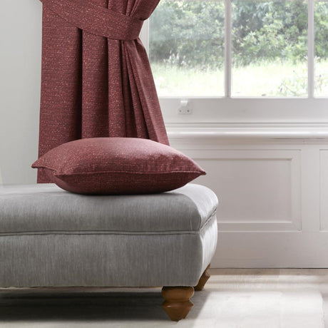 Pembrey Floral Brushed Cotton Cushion Cover 43cm x 43cm - Red - Pembrey Cushion In Red 43 X 43Cm 3