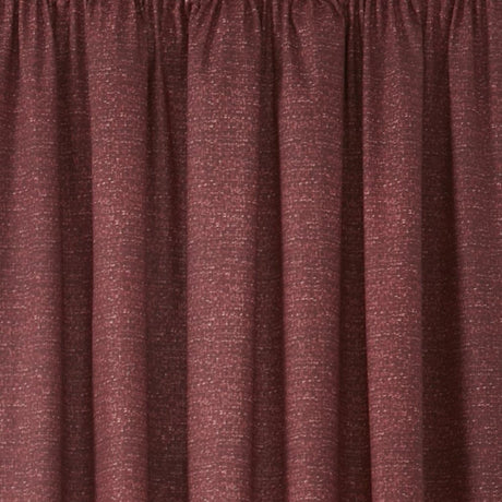 Pembrey Thermal Brushed Cotton Pencil Pleat Curtains - Red Dimout Light Filtering - Pembrey Pencil Pleat Curtains In Red 4