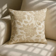 Peony Chenille Cushion Cover - Cream