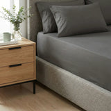 Percale 180 Thread Count Fitted Sheet 25cm Deep - Charcoal