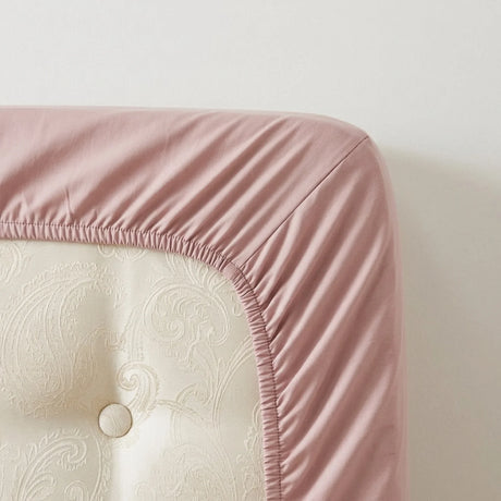 Percale 180 Thread Count Blush Fitted Sheet 25cm Deep-3