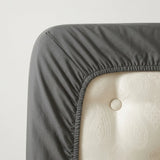 Percale 180 Thread Count Charcoal Fitted Sheet 25cm Deep-3