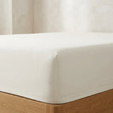 Percale 180 Thread Count Cream Fitted Sheet 25cm Deep-3