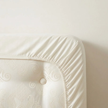 Percale 180 Thread Count Cream Fitted Sheet 25cm Deep-4