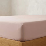 Percale 180 Thread Count Extra Deep Blush Fitted Sheet 40cm Deep-2