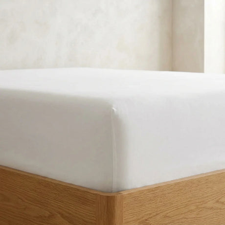 Percale 180 Thread Count Extra Deep Cream Fitted Sheet 40cm Deep-2