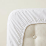 Percale 180 Thread Count Extra Deep Cream Fitted Sheet 40cm Deep-3