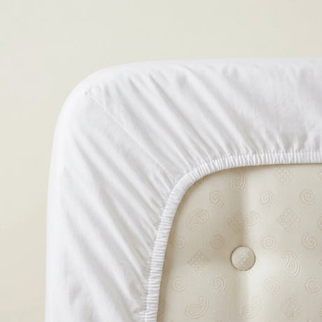 Percale 180 Thread Count Extra Deep Cream Fitted Sheet 40cm Deep-3