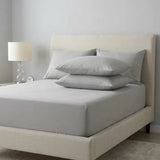 Percale 180 Thread Count Extra Deep Grey Fitted Sheet 40cm Deep-1