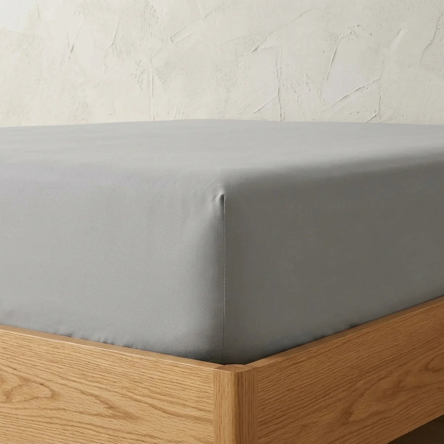 Percale 180 Thread Count Extra Deep Grey Fitted Sheet 40cm Deep-2