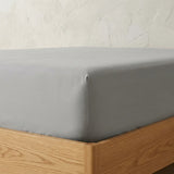 Percale 180 Thread Count Extra Deep Grey Fitted Sheet 40cm Deep-2