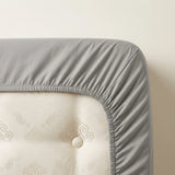 Percale 180 Thread Count Extra Deep Grey Fitted Sheet 40cm Deep-3