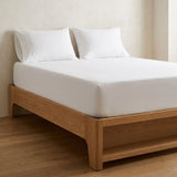 Percale 180 Thread Count Extra Deep White Fitted Sheet 40cm Deep-2
