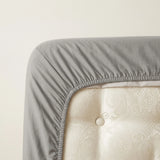 Percale 180 Thread Count Grey Fitted Sheet 25cm Deep-4