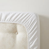 Percale 180 Thread Count White Fitted Sheet 25cm Deep-3