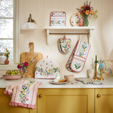 Ulster Weavers Petals & Prose Pink Floral Cotton Apron - Petals & Prose Cotton Apron In Pink 3