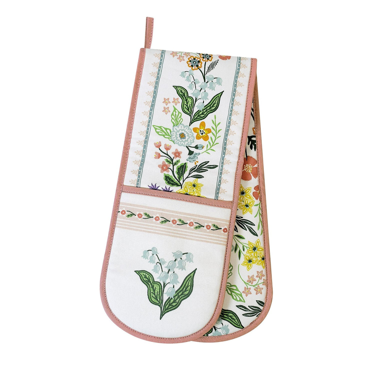 Ulster Weavers Petals & Prose Pink Floral Cotton Double Oven Glove