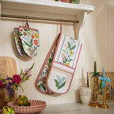 Ulster Weavers Petals & Prose Pink Floral Cotton Double Oven Glove - Petals & Prose Double Oven Glove In Pink 2