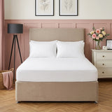 Plain Dye 32cm Extra Deep Fitted Bed Sheet White-2