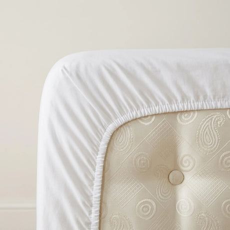 Plain Dye 32cm Extra Deep Fitted Bed Sheet White-4