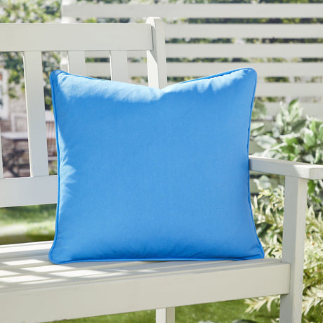 Plain Outdoor UV Resistant Cushion Cover 43cm x 43cm Blue image