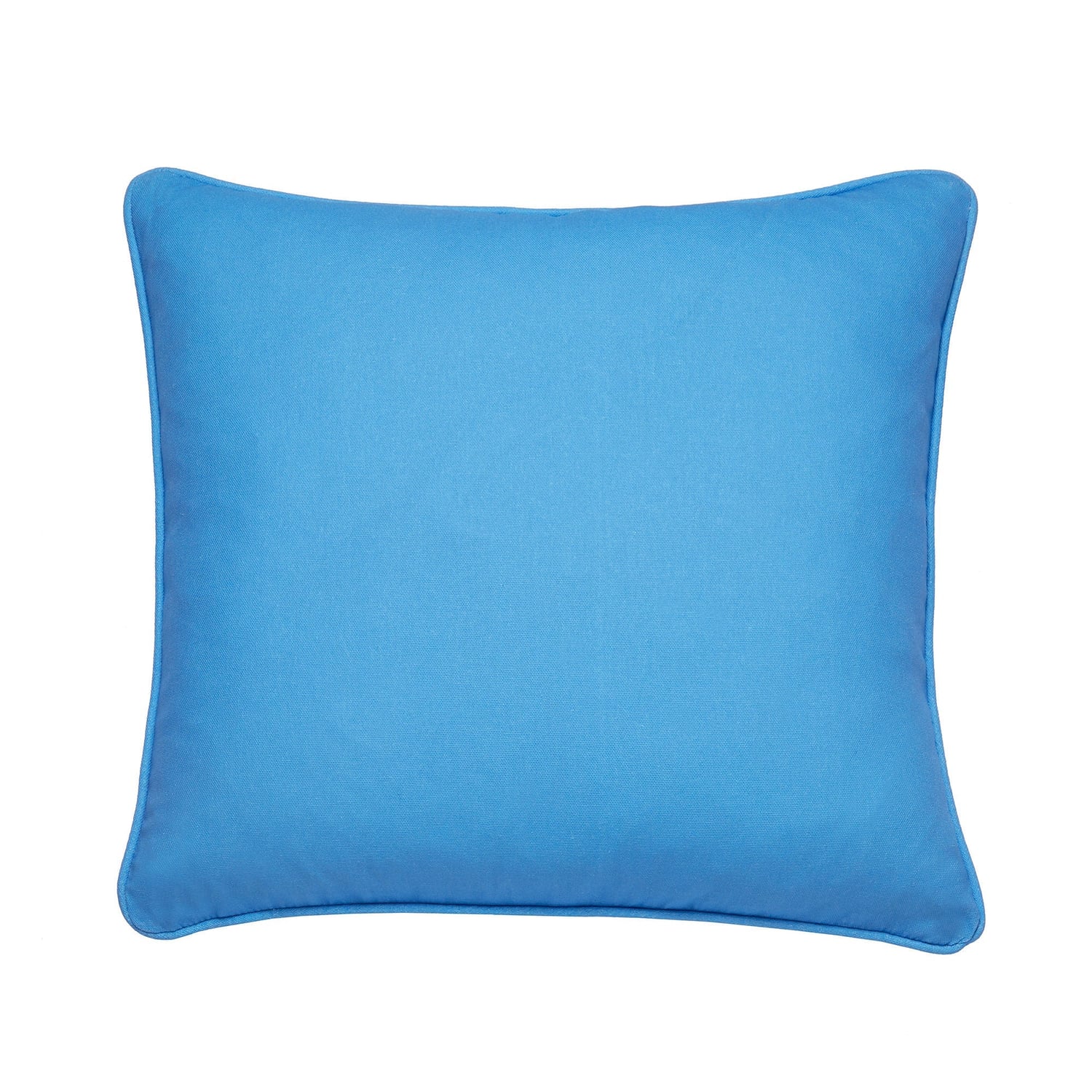 Plain Outdoor UV Resistant Cushion Cover 43cm x 43cm - Blue - Plain Dye Cushion In Blue 43 X 43Cm 2