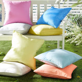 Plain Outdoor UV Resistant Cushion Cover 43cm x 43cm - Silver - Plain Dye Outdoor Cushion In Silver 43 X 43Cm 3