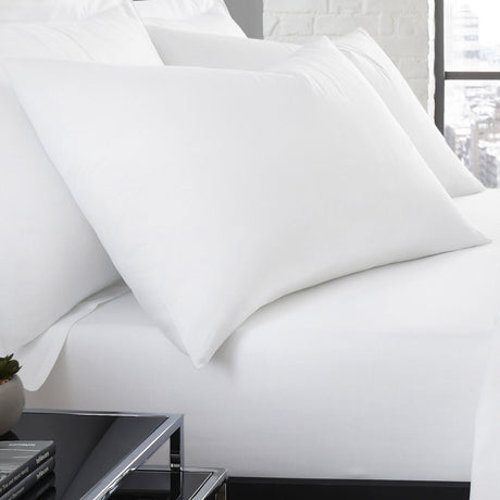 Plain Dye Polycotton Housewife Pillowcases Pair - Plain Dye Pair Of Housewife Pillowcases In White 50 X 75Cm 1