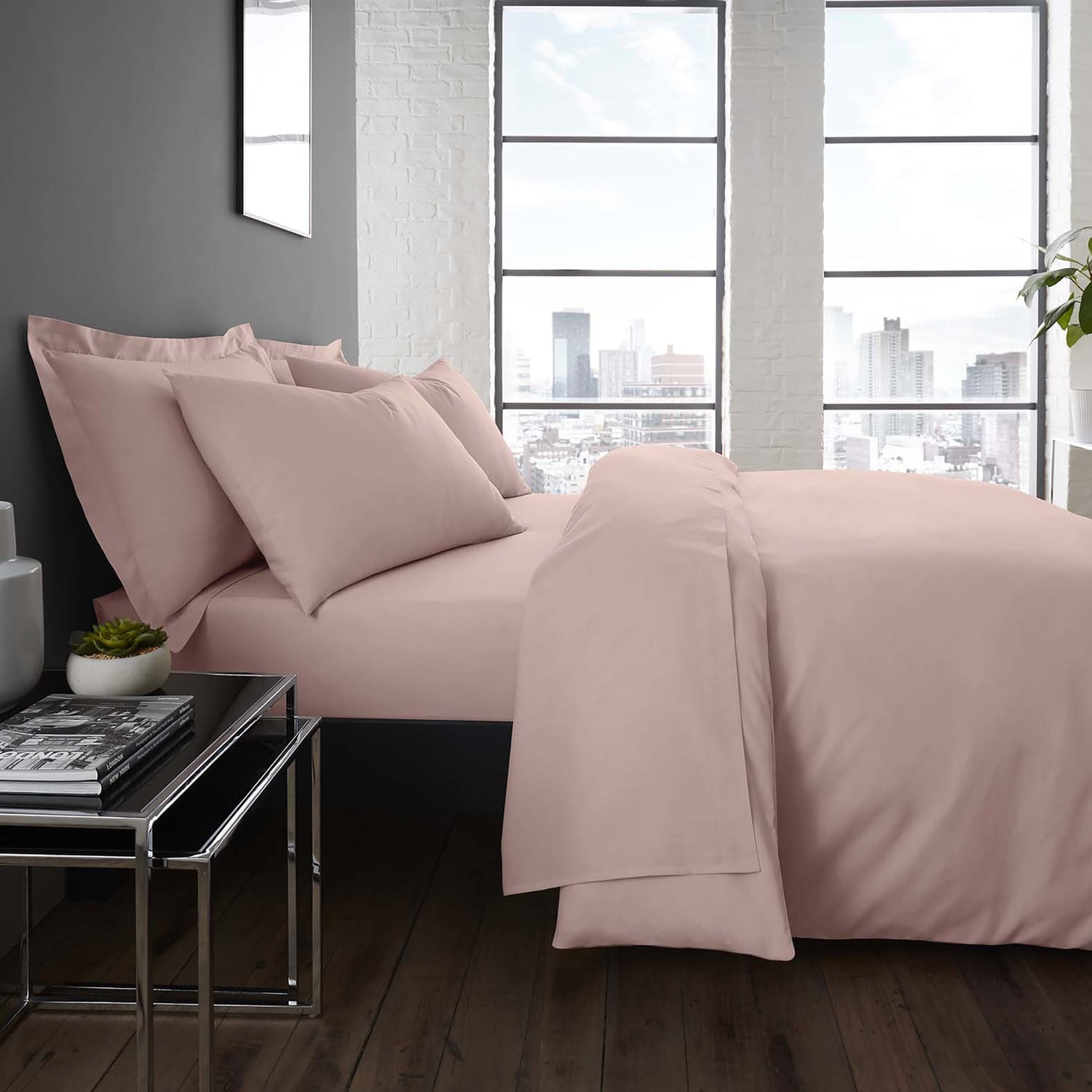 Plain Dye 32cm Extra Deep Fitted Bed Sheet - Blush