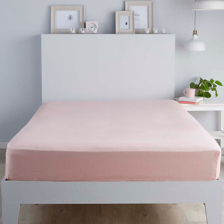 Plain Dye 32cm Extra Deep Fitted Bed Sheet - Blush - Plain Dyed 32Cm Deep Fitted Bed Sheet In Blush 2
