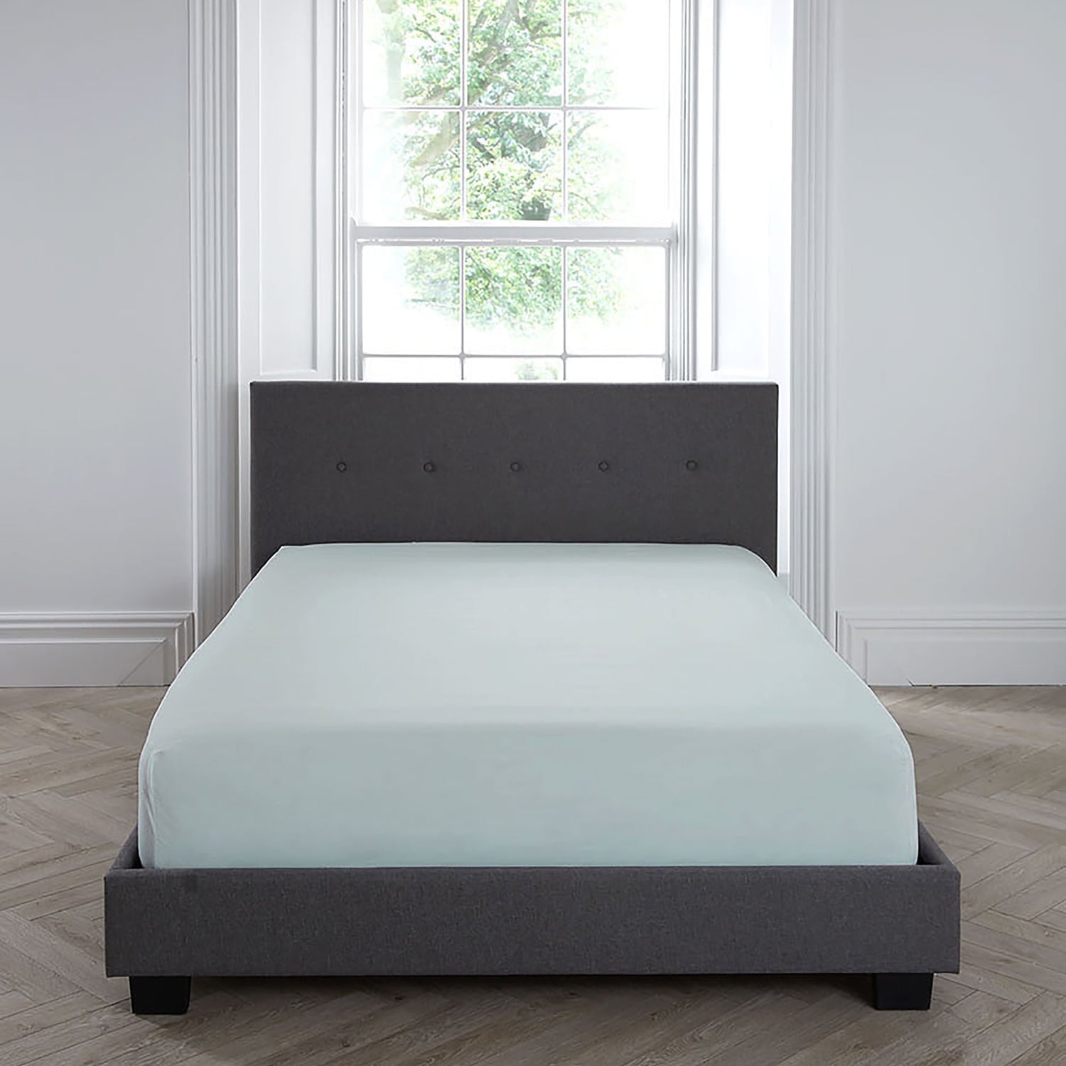 Plain Dye 32cm Extra Deep Fitted Bed Sheet - Duck Egg - Plain Dyed 32Cm Deep Fitted Bed Sheet In Duck Egg 2