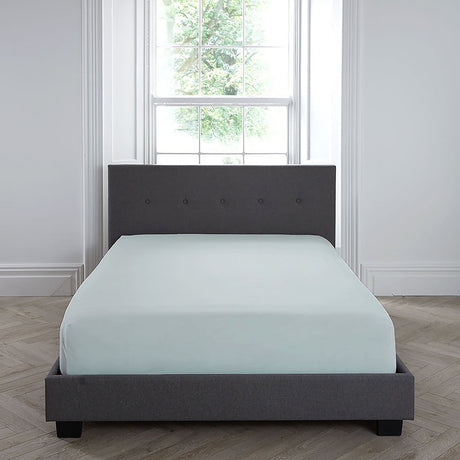Plain Dye 32cm Extra Deep Fitted Bed Sheet - Duck Egg - Plain Dyed 32Cm Deep Fitted Bed Sheet In Duck Egg 2