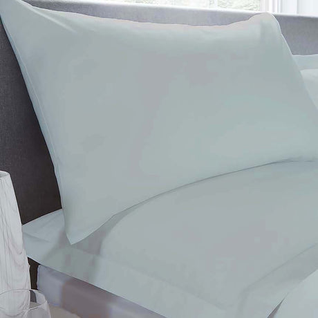 Plain Dye 32cm Extra Deep Fitted Bed Sheet - Duck Egg - Plain Dyed 32Cm Deep Fitted Bed Sheet In Duck Egg 5